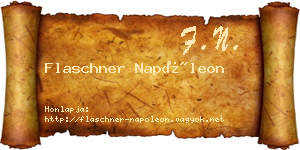 Flaschner Napóleon névjegykártya